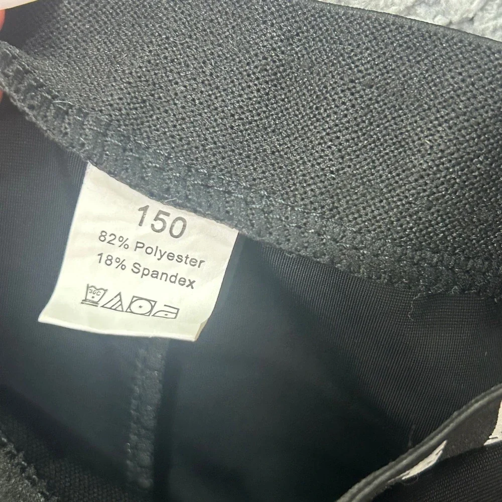 Unbranded Bikini Set Love Graphic Black White Size 150/10/12 Athletic Sporty Y2K